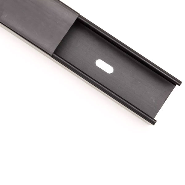 1m Black Electrical Cable Trunking PVC Wire Conduit Plastic Cover 