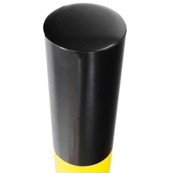 Black & Yellow Round Parking Barriers for Commercial or Private Use