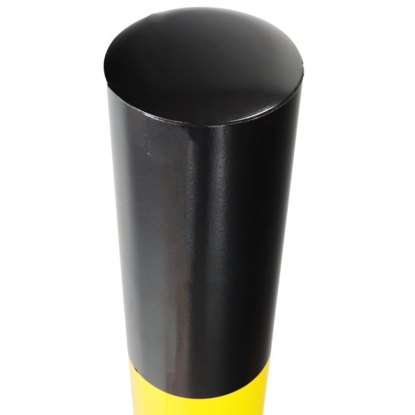Black & Yellow Round Parking Barriers for Commercial or Private Use