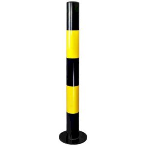 Black & Yellow Round Parking Barriers for Commercial or Private Use