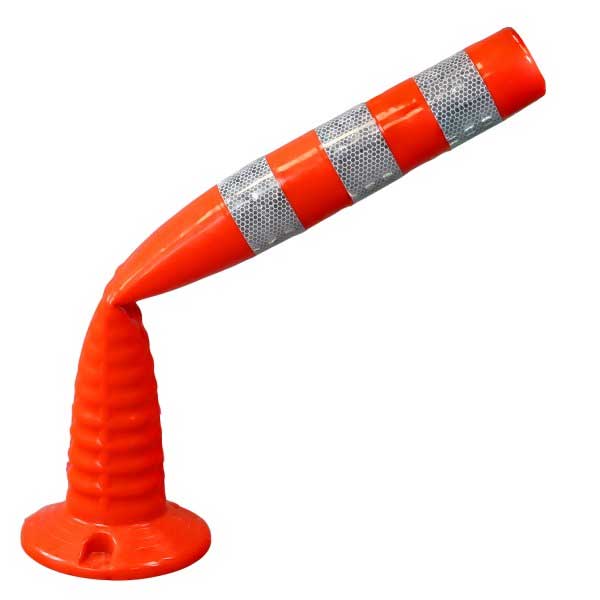 Bright Red Flexible Safety Bollards