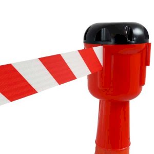 Durable Heavy-Duty Retractable Barrier Tape for Checkouts, Doorways and Entrances