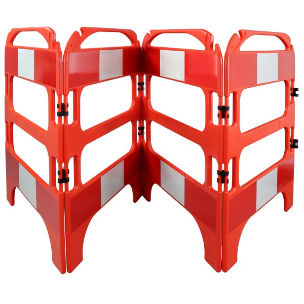Flexible and Lightweight Red & White Modular Barrier with Quick Assembly
