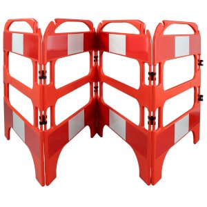 Flexible and Lightweight Red & White Modular Barrier with Quick Assembly