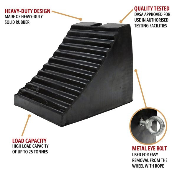 HGV Rubber Wheel Heavy Duty Chock