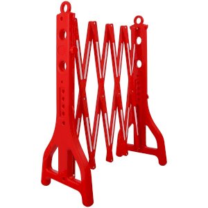 High Visibility Red/White Expandable & Portable Safety Barrier