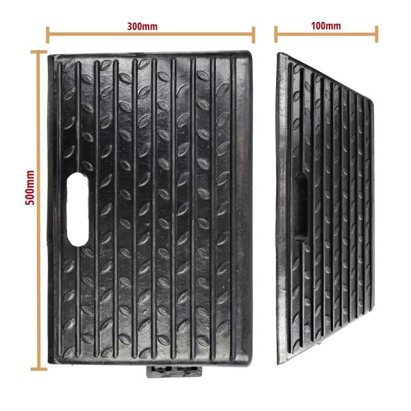 2 Pcs Rubber Kerb Access Ramps 