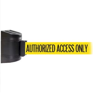 Queue Safety Cordon with 'Authorized Access Only' Belt for Controlled Entry
