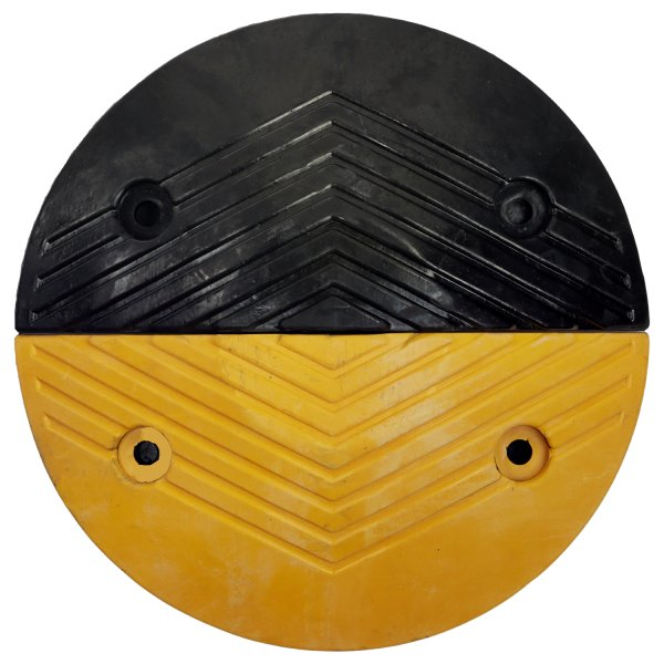 Quick & Easy Installation Traffic Safety Rubber Speed Bump in Circular Pattern