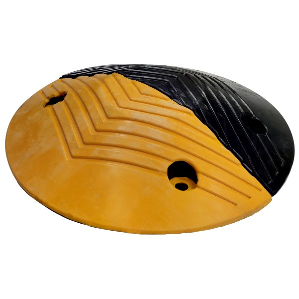 Quick & Easy Installation Traffic Safety Rubber Speed Bump in Circular Pattern