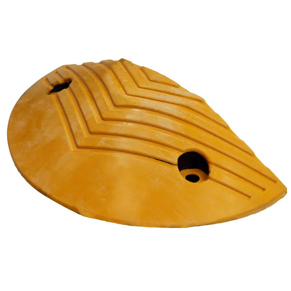 Quick & Easy Installation Traffic Safety Rubber Speed Bump in Circular Pattern