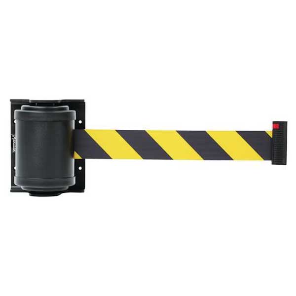 Retractable Black & Yellow High-Visibility Wall Barrier Tape