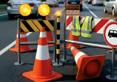 Safety mirrors installed for visibility in parking areas