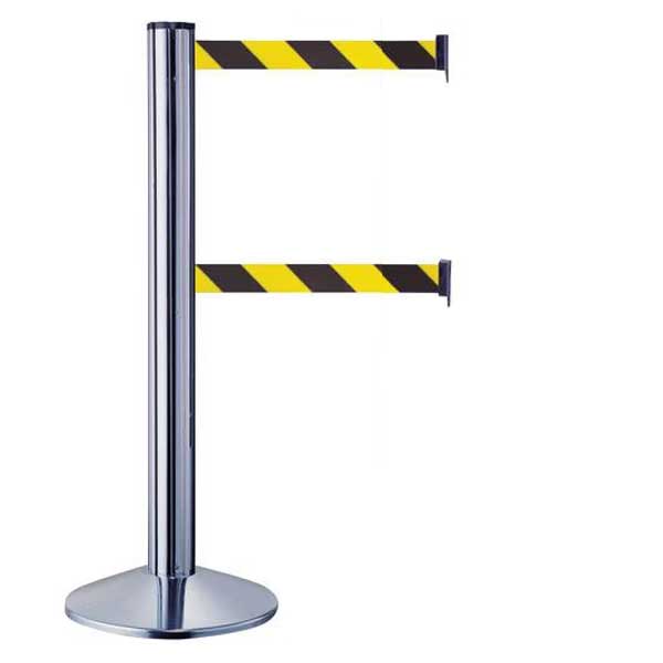 Tensile Double Belt Yellow & Black Highly Portable Barrier