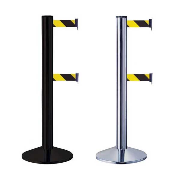 Tensile Double Belt Yellow & Black Highly Portable Barrier