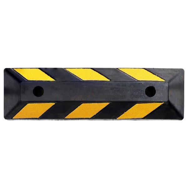 Yellow & Black Hard-Wearing Recycled Rubber Wheel Stop