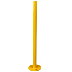 Yellow Fixed Corrosion-Proof Parking Security Post Barrier